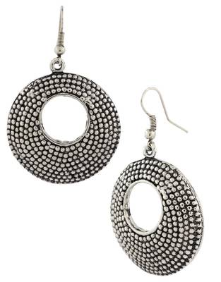 Dainty Indian Jaipur Geometric Oxidized German Silver Jhumki Earring for Women 2