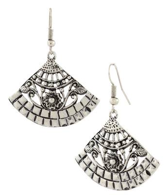 Dainty Indian Jaipur Fancy Oxidized German Silver Jhumki Earring for Women 2