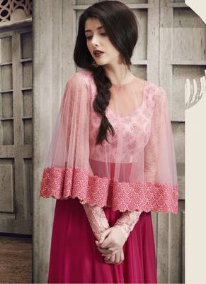 Maroon multi resham work georgette salwar 2