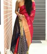 Multicolor digital printed zarna silk saree with blouse