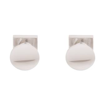 Shaze Rhodium Finish Nut Bolt Cufflinks for Men 1