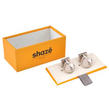 Shaze Rhodium Finish Nut Bolt Cufflinks for Men 5