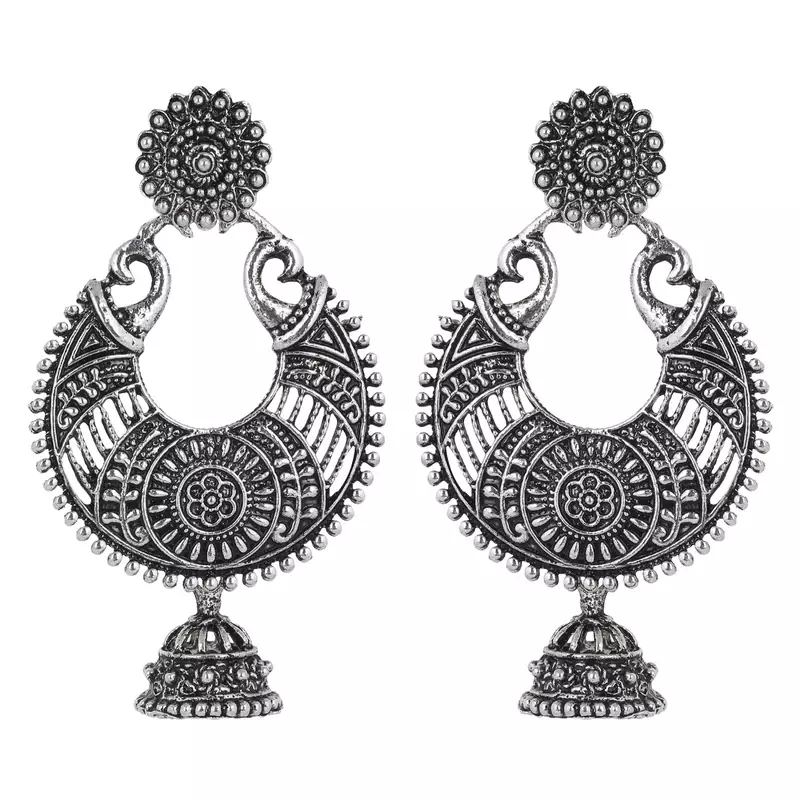Oxidised Designer Jhumka Style Gift For Her
