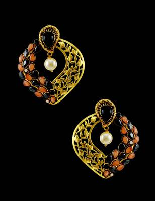 Orange american_diamonds danglers-drops 3