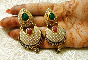 Designer Bollywood Jhumka Jewellery Earrings For Navratri,Diwali,Wedding-LFER008 2