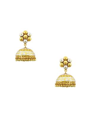 White american_diamonds jhumkas 1