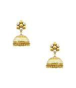 White american_diamonds jhumkas