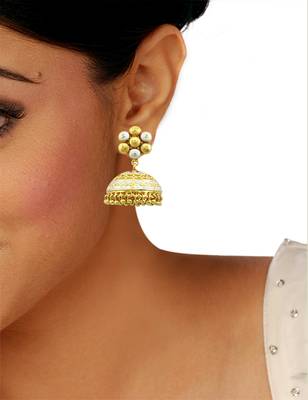 White american_diamonds jhumkas 2