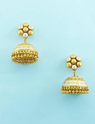 White american_diamonds jhumkas 5