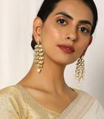 Kundan Teardrop Gold Plated Danglers