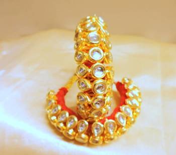 Broad Kundan Bracelet Single 1