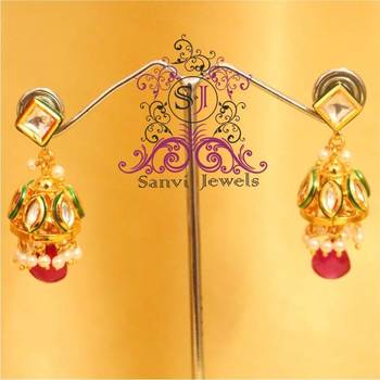 Elegant Ruby & Pearl Jhumki 1