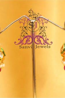 Elegant Ruby & Pearl Jhumki