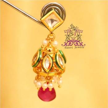 Elegant Ruby & Pearl Jhumki 2