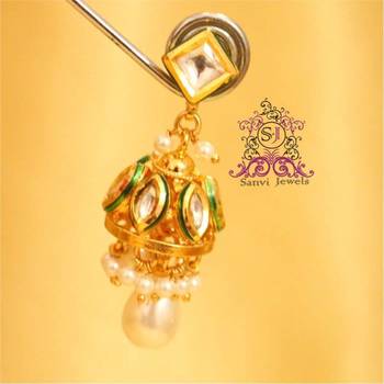 Pearl & Kundan Elegant Jhumki 2