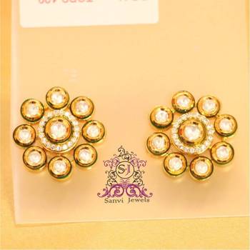 Kundan Meenakari Zircon Studs 1
