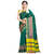 Green embroidered silk saree with blouse