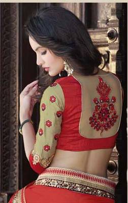 Multicolored Georgette Embroidery Designer Saree 3