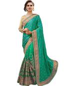 MulticoloredArt Silk Embroidery Designer Saree