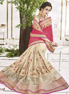 Pink Art Silk Embroidery Designer Saree 2