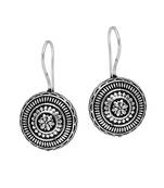 Beautiful Small Hook Style Antique Oxidised Silver Tone Fashion Earrings Studs