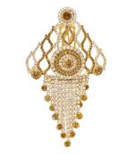 Gold Plated Glass Stone Traditional Maang Pasa Jewellery