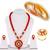 Orange Color Pachi Neckalce With Bangles, Earrings And Rings For Girls And Women.