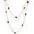 Maroon Green Beads Studded With Small Pearls In A Traditonal Indian Mala Chain