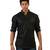 Amora Designer Ethnic Black Solid Blended Linen Straight Short Kurta For Men