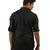 Amora Designer Ethnic Black Solid Blended Linen Straight Short Kurta For Men