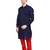 Indian Attire Ethnic Blended Silk Navy Blue Pathani And Red Churidar For Men