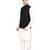 Indian Attire Blended Black Koti (Waistcoat) And White Kurta Churidar For Men