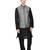 Indian Attire Blended Grey Koti (Waistcoat) And Black Kurta Churidar For Men