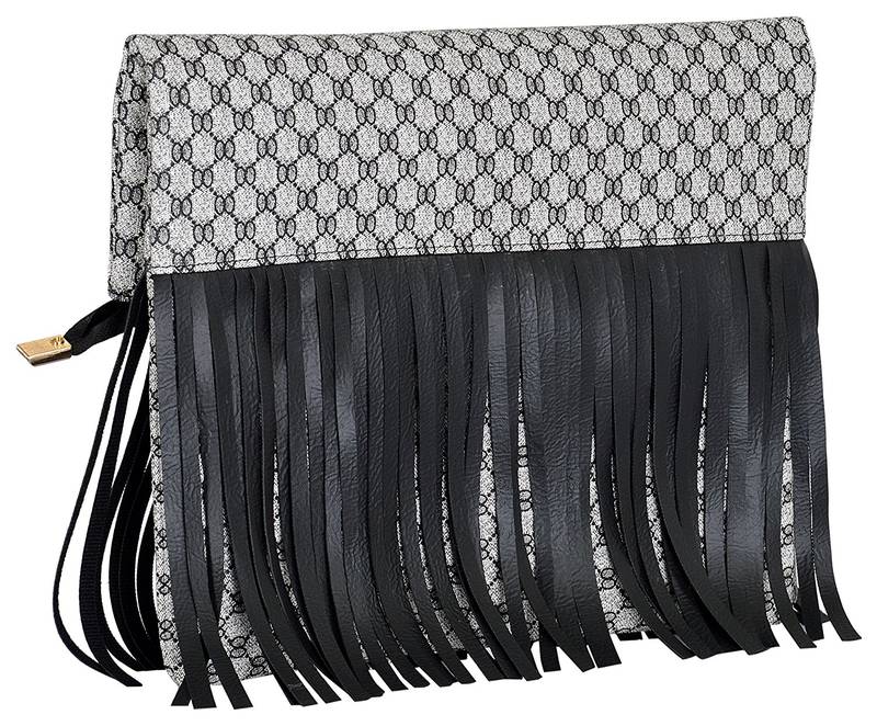 Black Fringed Design Golden Chain Sling bag Azzra 2062554