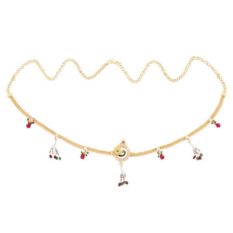 khetlazee gold plated alloy waistbelt / kamarbandh / kardhani for women