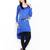 kukn124 IraSoleil Viscose Women Blue High Low Tunic