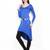 kukn124 IraSoleil Viscose Women Blue High Low Tunic