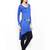 kukn124 IraSoleil Viscose Women Blue High Low Tunic
