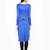 kukn124 IraSoleil Viscose Women Blue High Low Tunic
