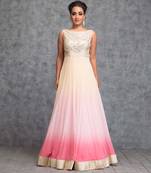 Multi Color Hand Woven Georgette Semi Stitched Salwar With Dupatta