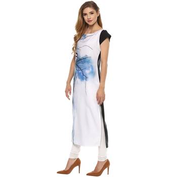 multicolor printed crepe stitched kurti 4