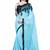 Blue embroidered georgette saree with blouse