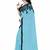 Blue embroidered georgette saree with blouse