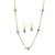 White color imitation pearl  and  glass stone puwai necklace with earrings