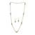 White color imitation pearl  and  glass stone puwai necklace with earrings