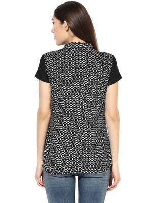 Black printed Rayon stitched kurti 2