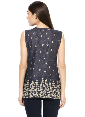 Grey printed Rayon stitched kurti 2