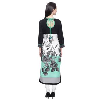 sea_green Printed rayon stitched kurti 2