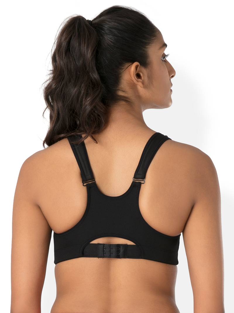 Black bras Zip Front Sport Bra