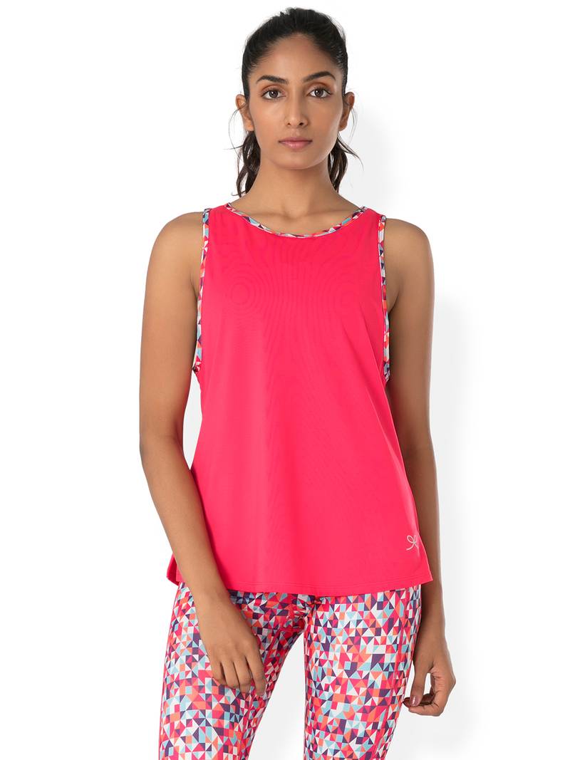 Pink workout gym wear Muscle Tee